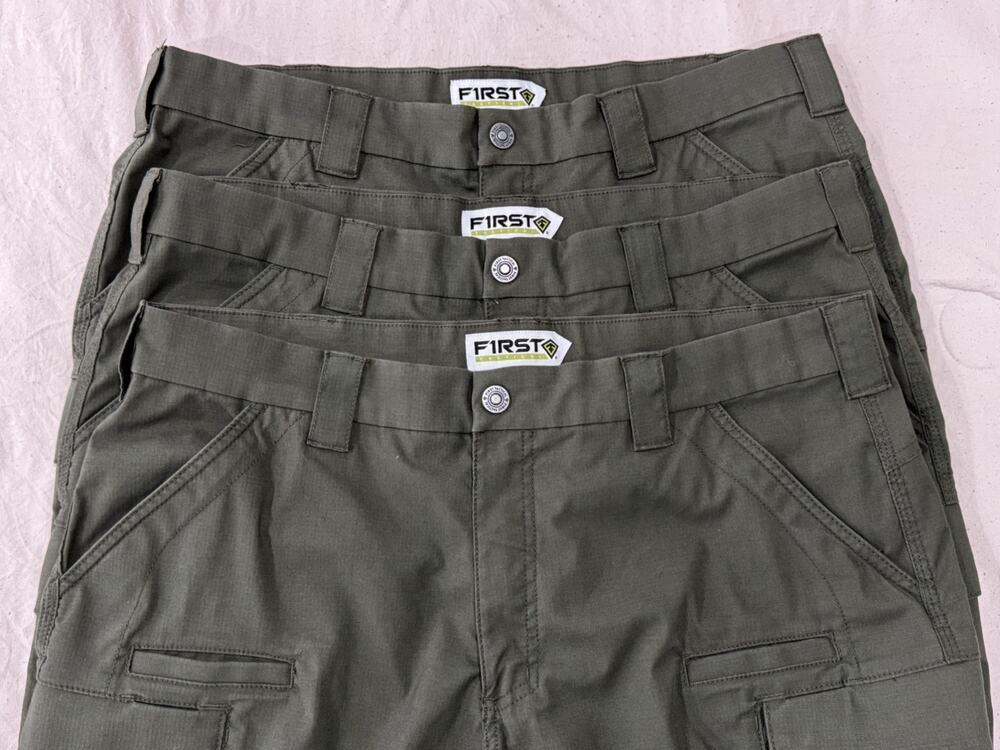 Lot of 3 First Tactical Pants Mens 40/30 Olive Green Cargo Pockets Ripstop Outd